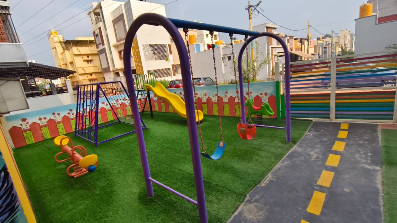 Jungle Climbing Gym, Swings & Seesaw